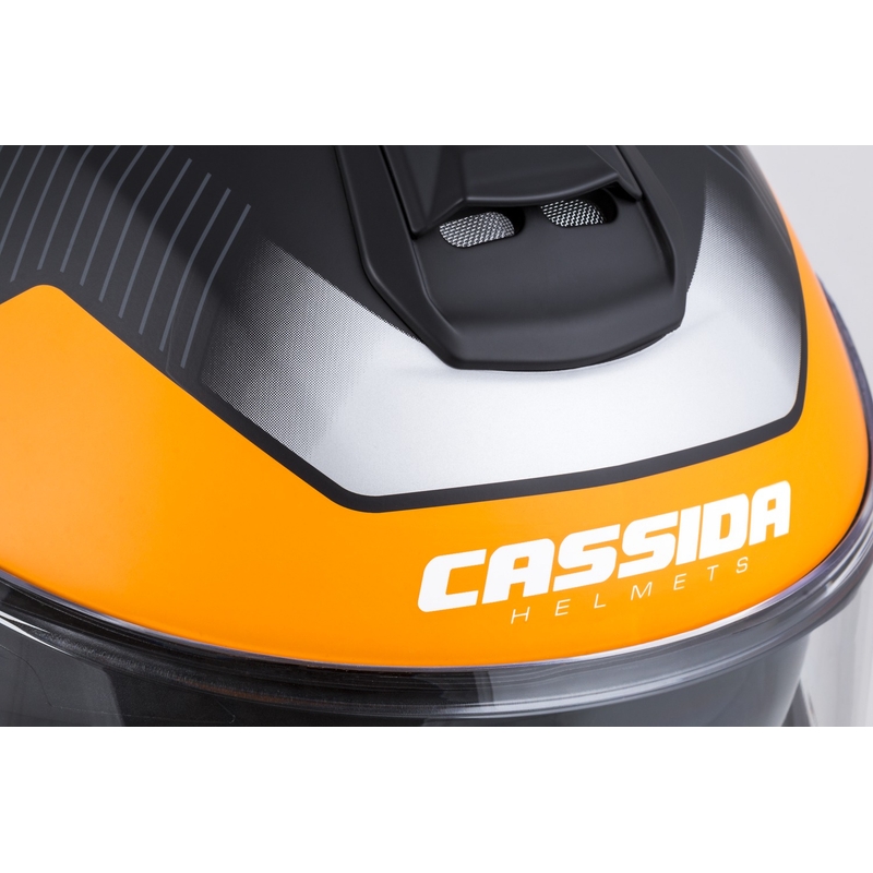 Cassida Modulo 2.1 Profile flip-up motorcykelhjelm mat sort-grå-orange