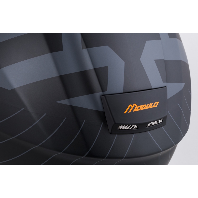 Cassida Modulo 2.1 Profile flip-up motorcykelhjelm mat sort-grå-orange