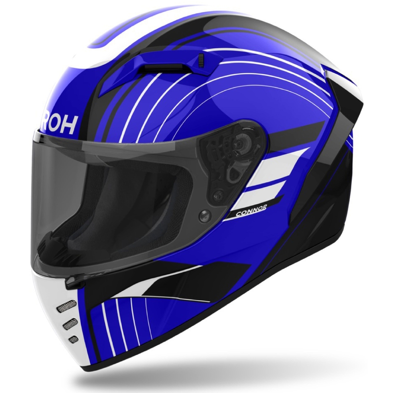 Integreret motorcykelhjelm Airoh CONNOR Achieve blank blå