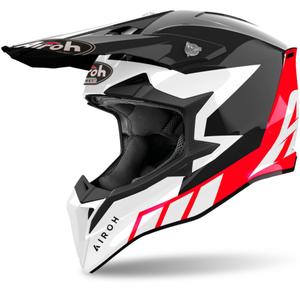 Motocrosshjelm Airoh Wraaap Reloaded blank rød