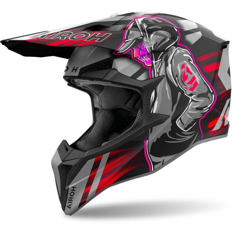 Airoh Wraaap Cyber motocross hjelm mat rød