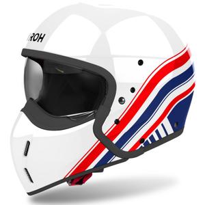 Modulær motorcykelhjelm Airoh J110 Eon blank hvid-blå-rød