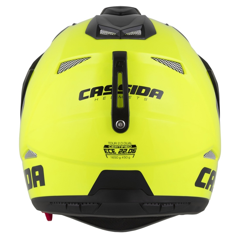 Endurohjelm Cassida Tour 2.0 Dual fluogul-sort med sort, mat visir