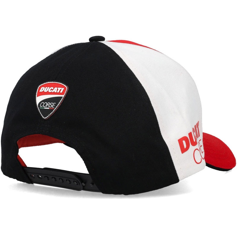 Ducati snapback-kasket rød-hvid-sort