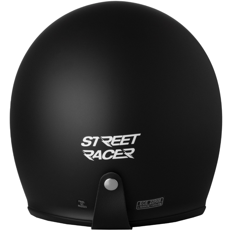 Åben motorcykelhjelm Street Racer Shadow II mat sort
