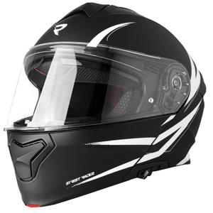 Flip-up motorcykelhjelm Street Racer Fury mat sort og hvid