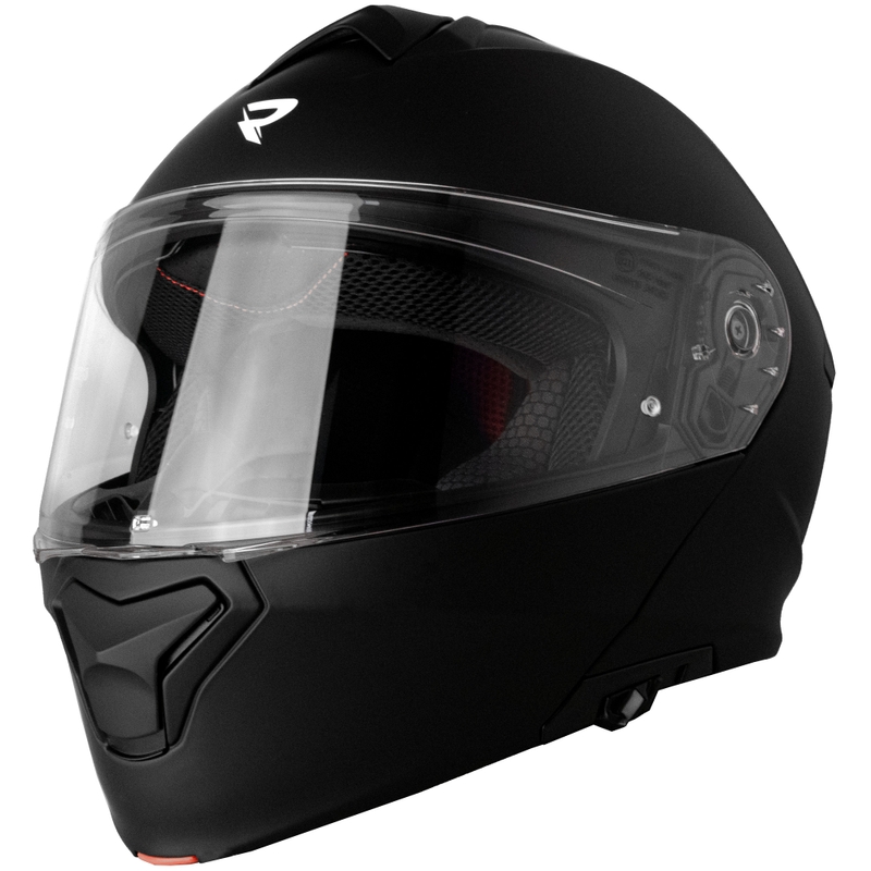 Street Racer Fury flip-up motorcykelhjelm, mat sort
