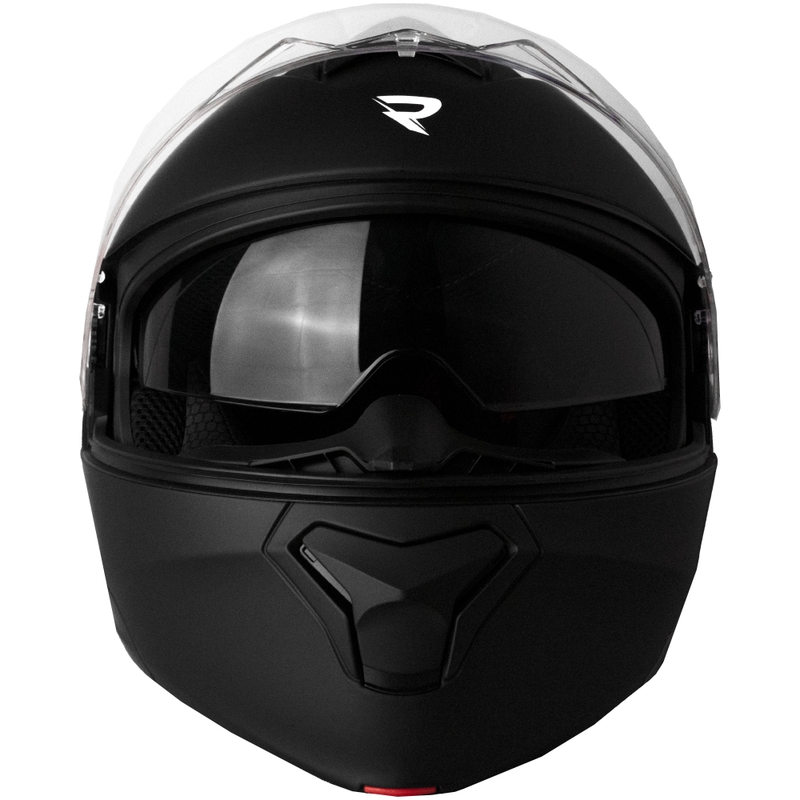 Street Racer Fury flip-up motorcykelhjelm, mat sort
