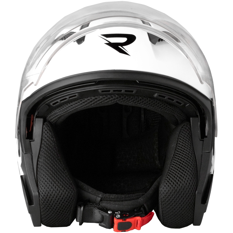 Åben motorcykelhjelm Street Racer Sonic Gloss White and Black