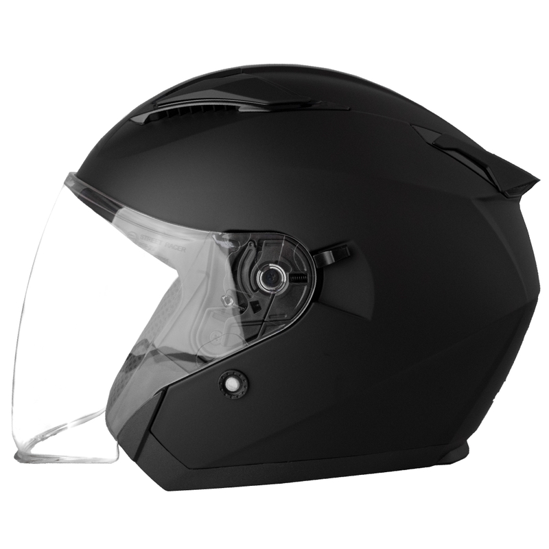 Åben motorcykelhjelm Street Racer Sonic matsort