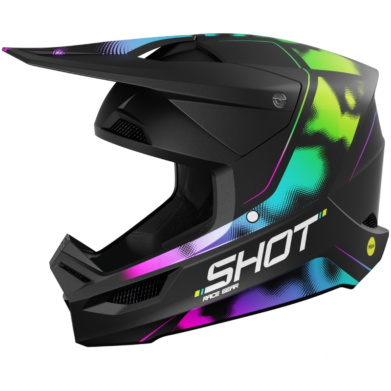 Motocrosshjelm Shot Race Nitro mat sort
