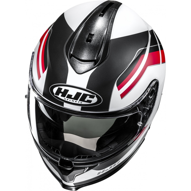 Integreret motorcykelhjelm HJC C70N Belis MC1SF sort-hvid-rød