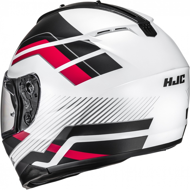 Integreret motorcykelhjelm HJC C70N Belis MC1SF sort-hvid-rød