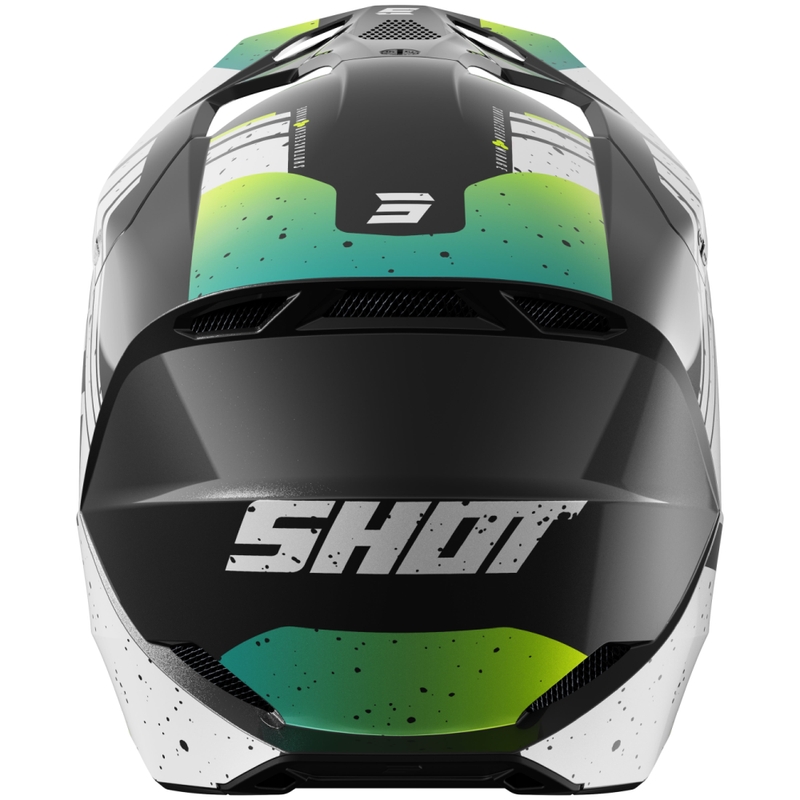 Motocrosshjelm Shot Furious Mirage blå-fluogul