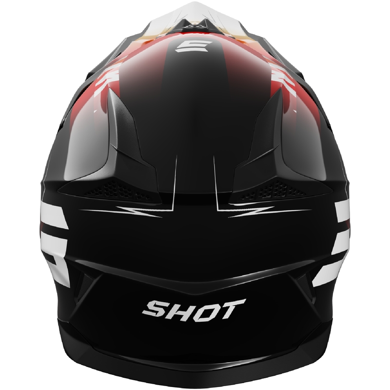Motocrosshjelm til børn Shot Pulse X-Trem orange-rød
