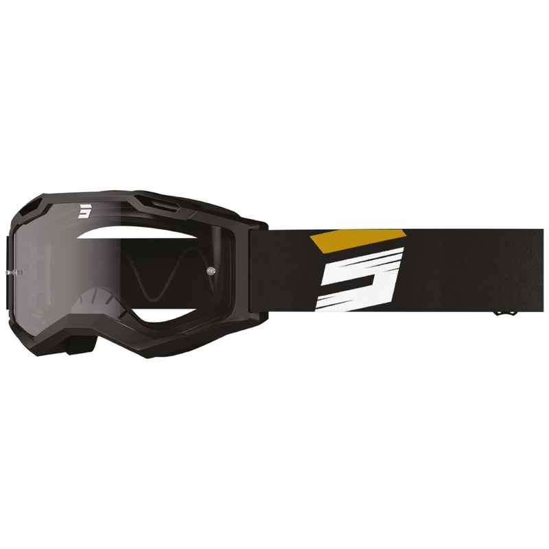 Motocrossbriller Shot Assault 2.0 Claw gold med klart plexi