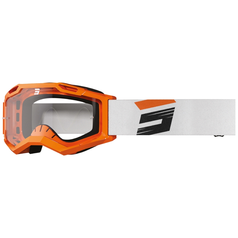 Motocrossbriller Shot Assault 2.0 Claw fluo orange med klar plexi