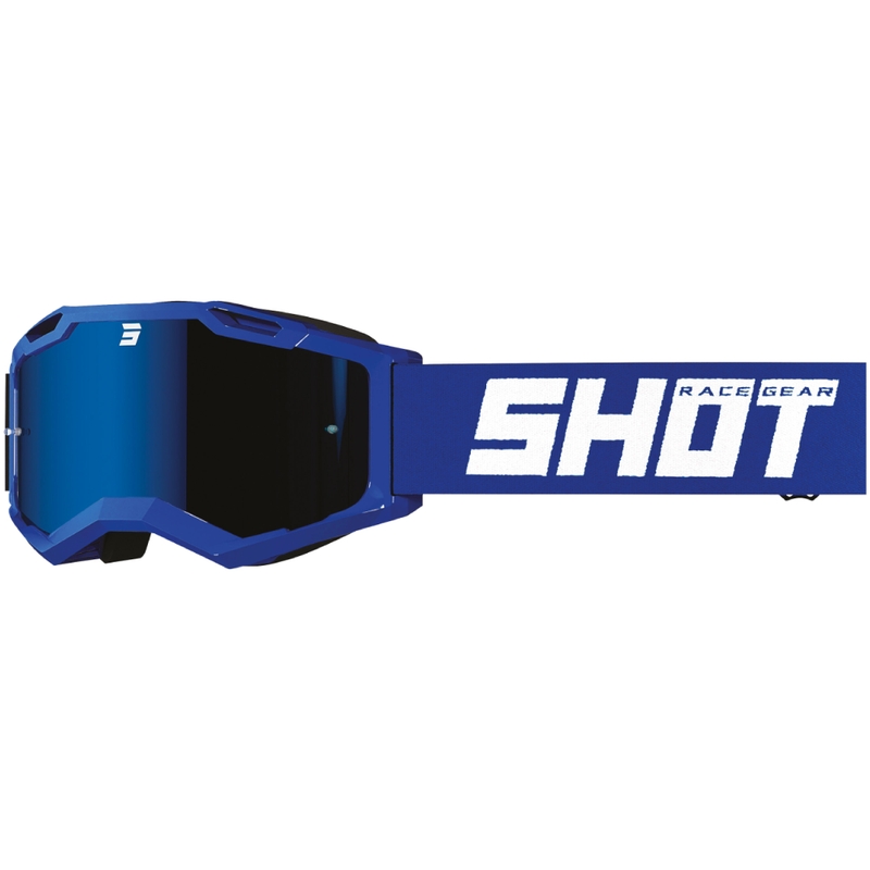 Motocross-briller Shot Assault 2.0 Solid blå med iridium-plexi