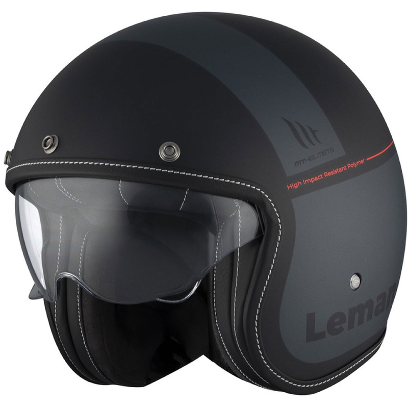 MT Le Mans 2 SV Quality B2 Open motorcykelhjelm mat sort udsalg