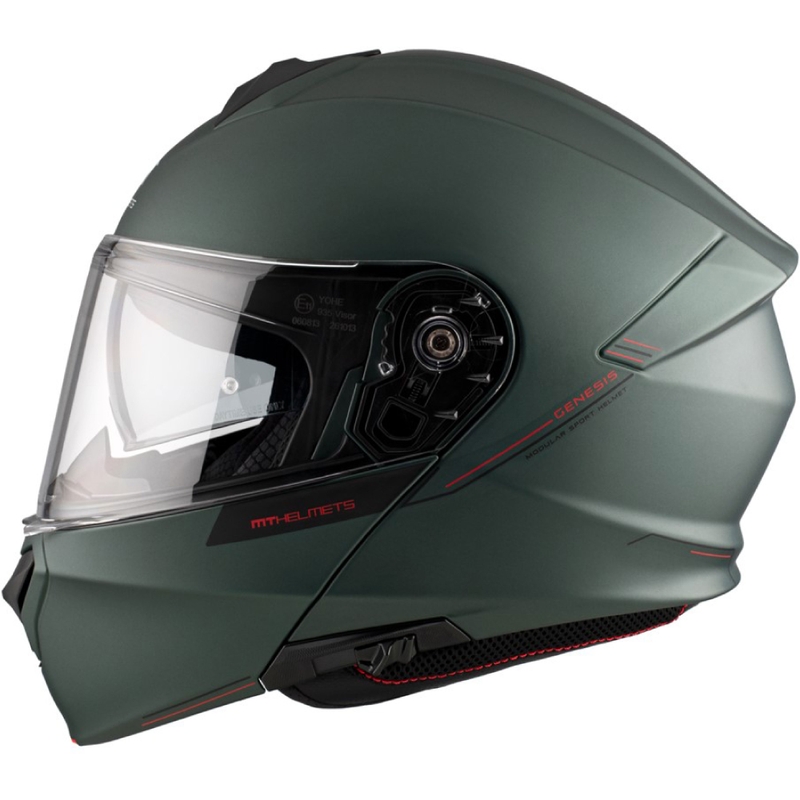 MT Genesis SV Solid A6 motorcykelhjelm grøn mat