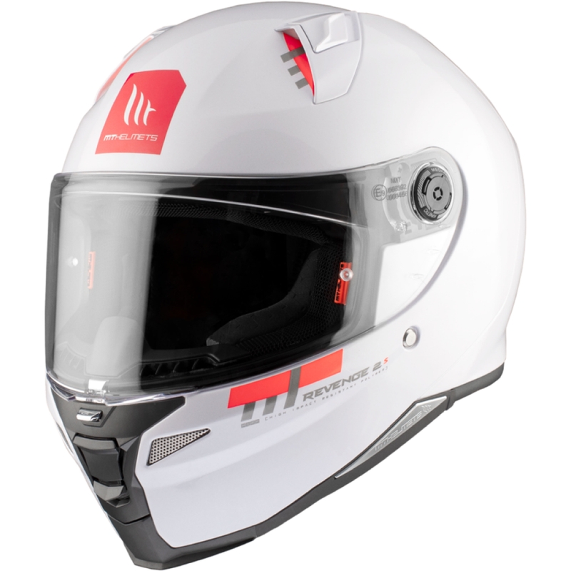 MT REVENGE 2 S SOLID A0 integreret motorcykelhjelm blank hvid