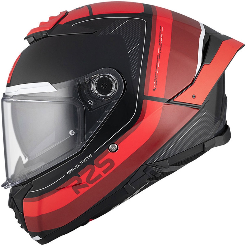 Integralhjelm MT THUNDER 4 SV R25 B2 blank rød-sort