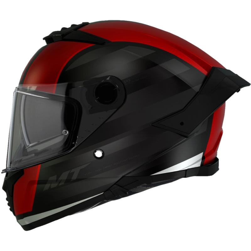 Integralhjelm MT THUNDER 4 SV TREADS B5 sort-rød