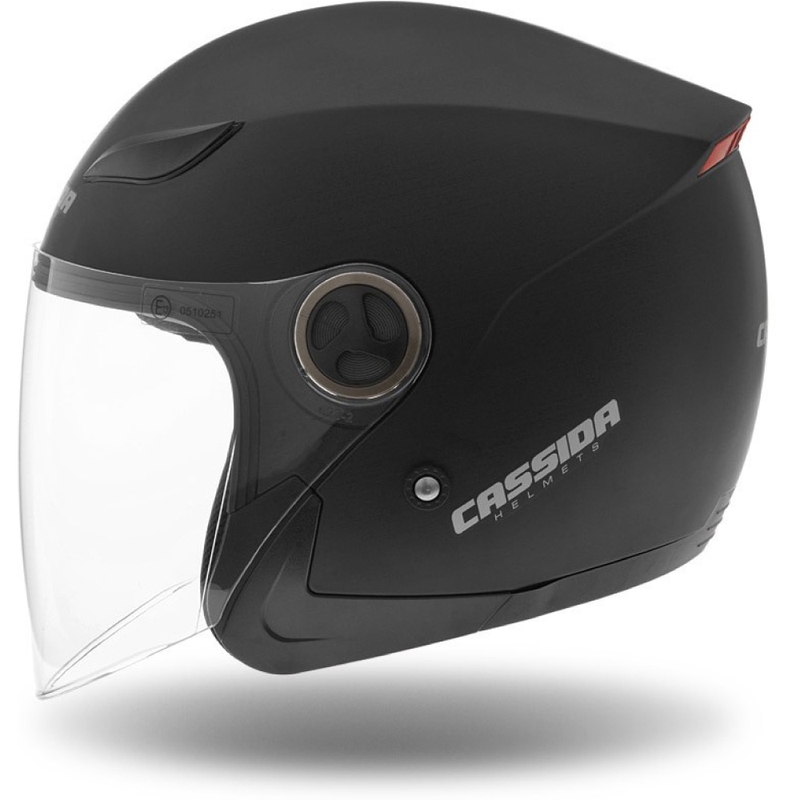 Cassida Reflex åben motorcykelhjelm sort mat