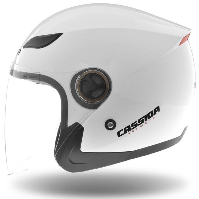Cassida Reflex åben motorcykelhjelm hvid udsalg
