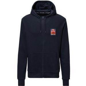 KTM Logo Zip Hoodie blå-orange