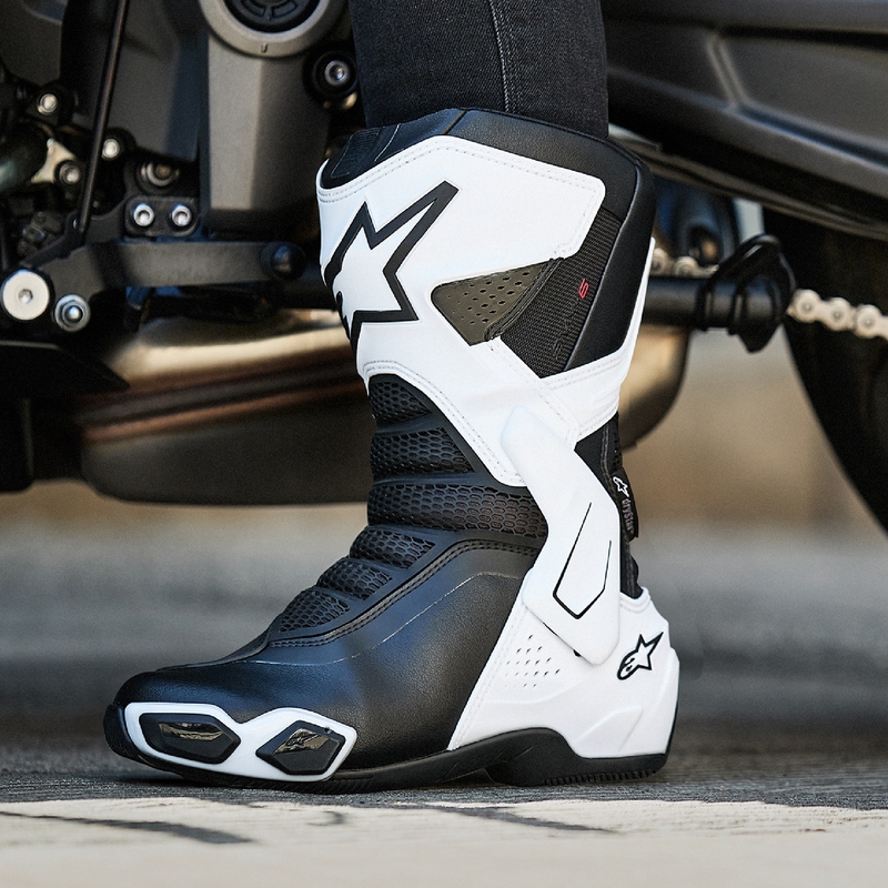 Alpinestars Stella SMX-6 3 Drystar motorcykelstøvler til kvinder i hvid og sort