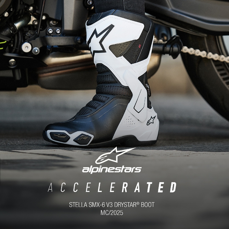 Alpinestars Stella SMX-6 3 Drystar motorcykelstøvler til kvinder i hvid og sort