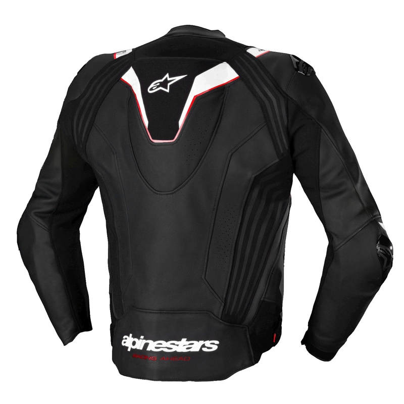 Alpinestars Missile 3 Ignition sort og hvid motorcykeljakke i læder