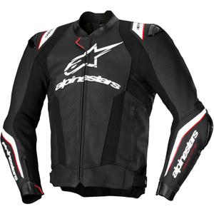 Alpinestars Missile 3 Ignition sort og hvid motorcykeljakke i læder