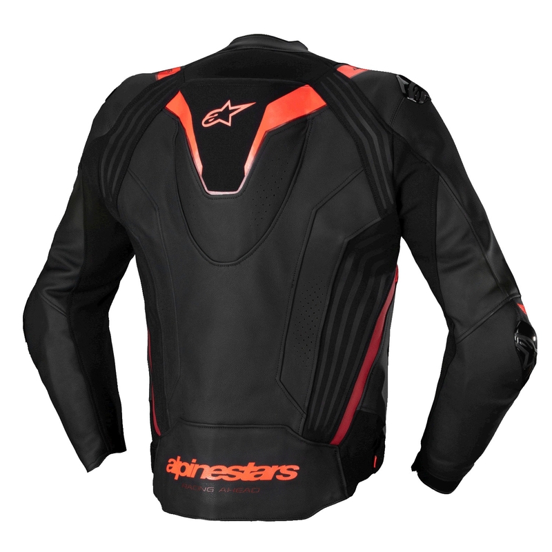 Alpinestars Missile 3 Ignition Black-Fluo Red-Dark Red motorcykeljakke i læder