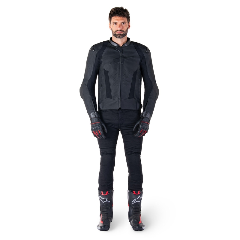 Alpinestars Missile 3 sort motorcykeljakke i læder