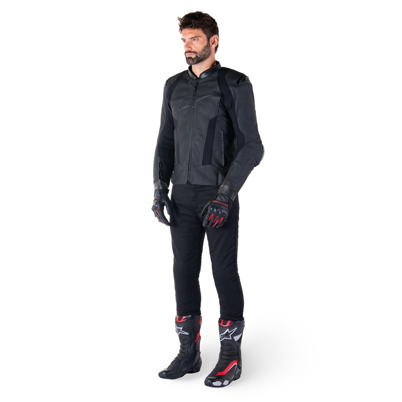 Alpinestars Missile 3 sort motorcykeljakke i læder
