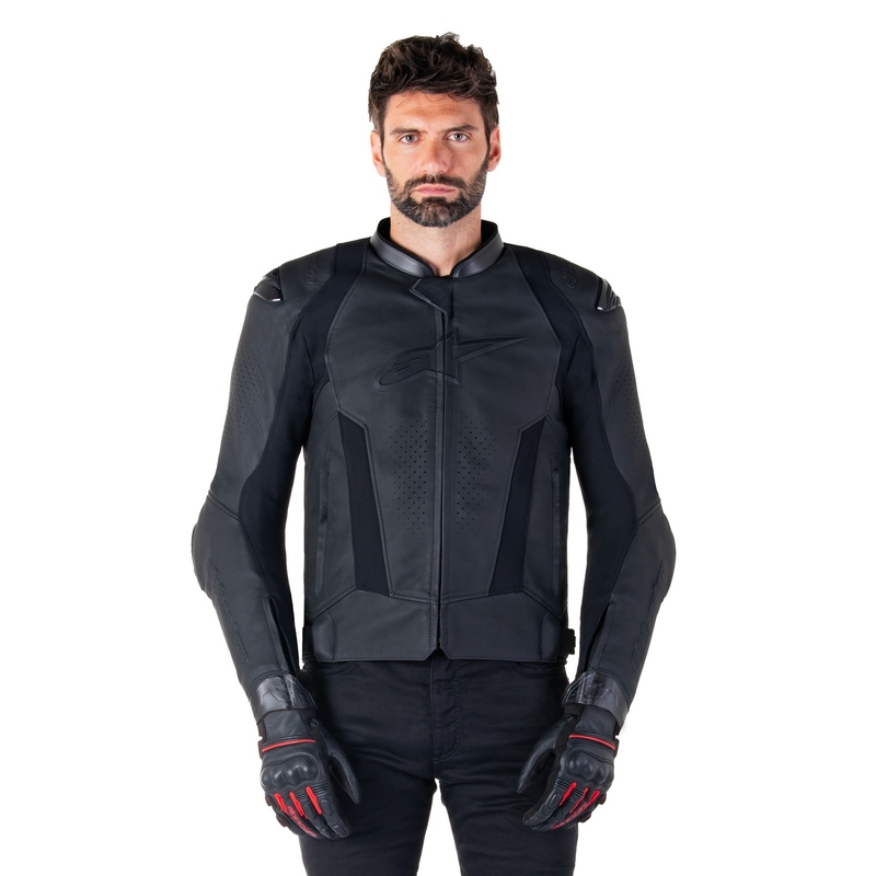 Alpinestars Missile 3 sort motorcykeljakke i læder