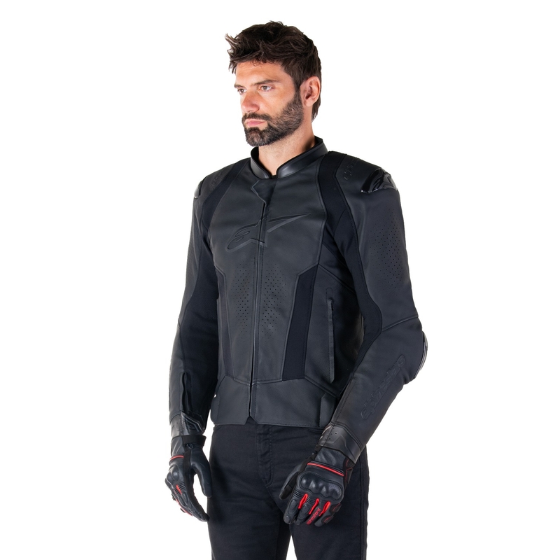 Alpinestars Missile 3 sort motorcykeljakke i læder