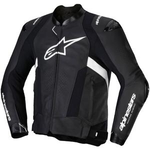 Alpinestars Missile 3 sort og hvid motorcykeljakke i læder