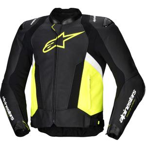 Alpinestars Missile 3 Airflow Black-Fluo Yellow-White motorcykeljakke i læder