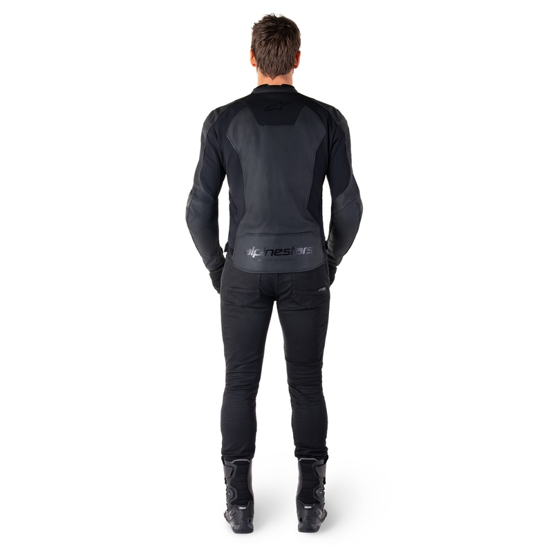 Alpinestars Faster 3 sort motorcykeljakke i læder