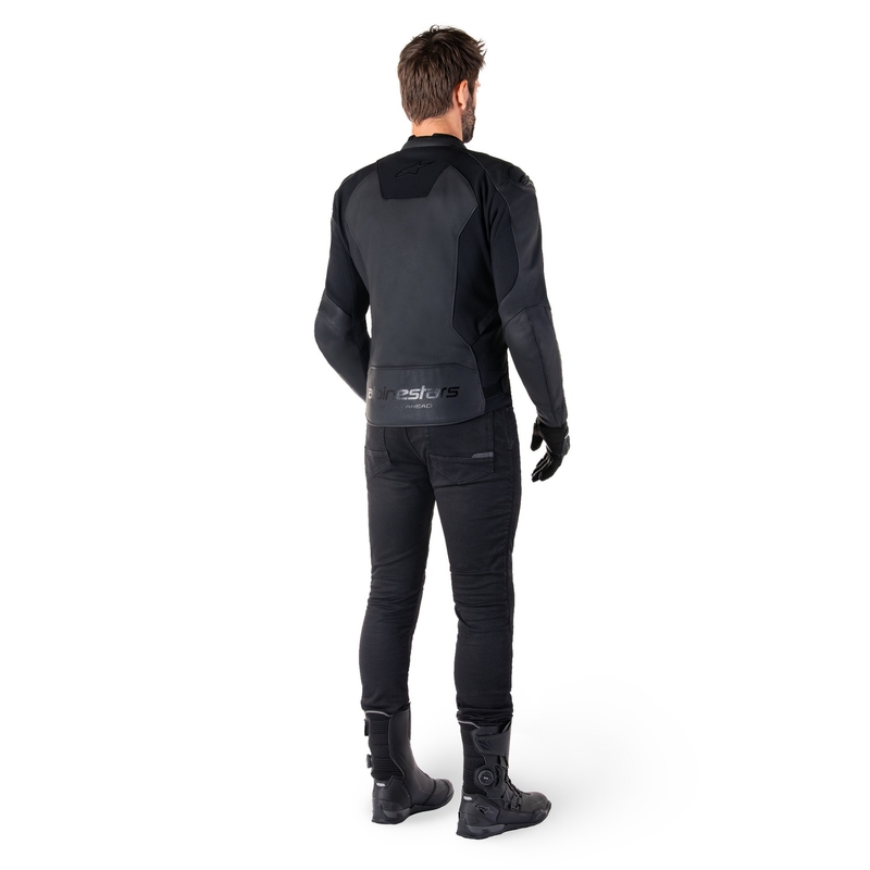 Alpinestars Faster 3 sort motorcykeljakke i læder