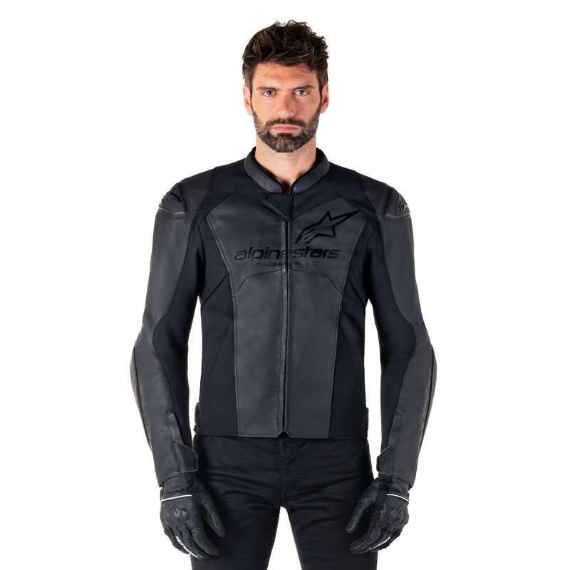 Alpinestars Faster 3 sort motorcykeljakke i læder