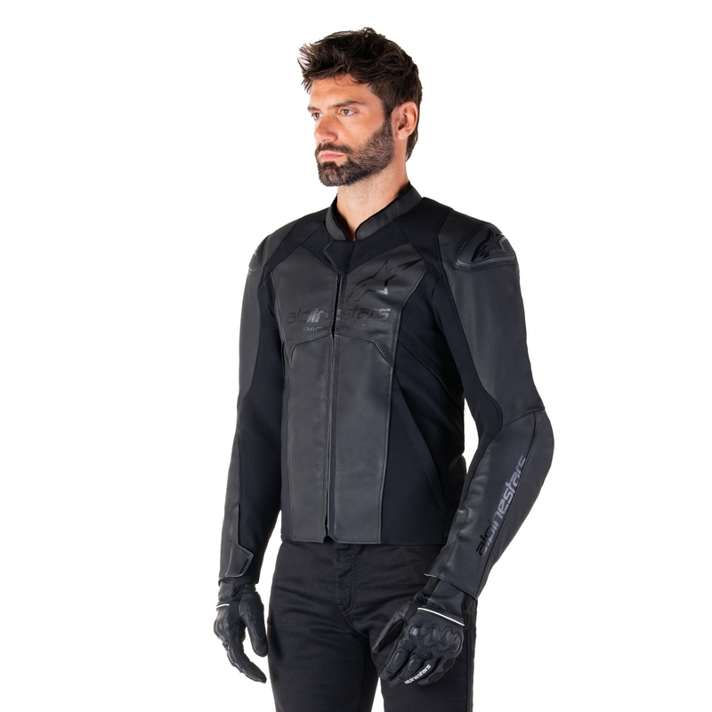 Alpinestars Faster 3 sort motorcykeljakke i læder