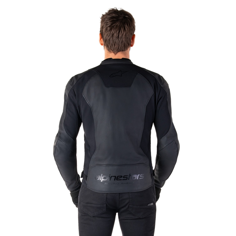 Alpinestars Faster 3 sort motorcykeljakke i læder