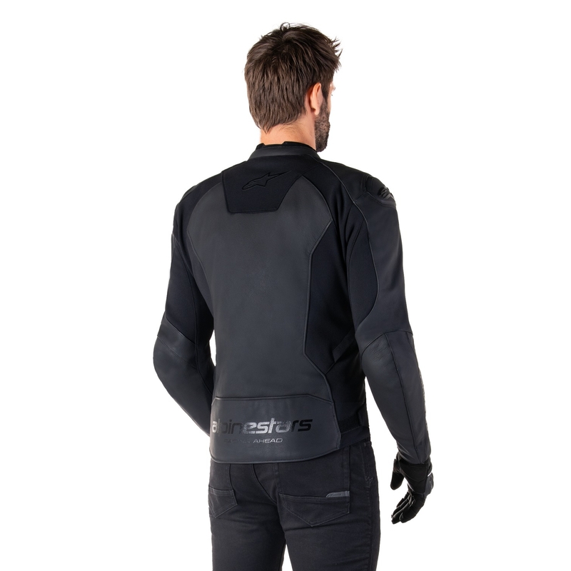 Alpinestars Faster 3 sort motorcykeljakke i læder