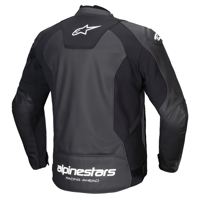 Alpinestars Faster 3 sort og hvid motorcykeljakke i læder