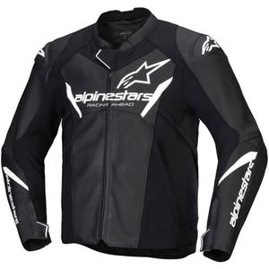 Alpinestars Faster 3 sort og hvid motorcykeljakke i læder