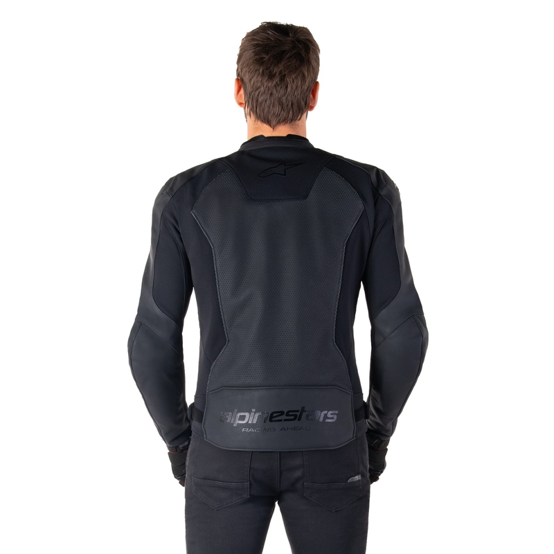 Alpinestars Faster 3 Airflow sort motorcykeljakke i læder